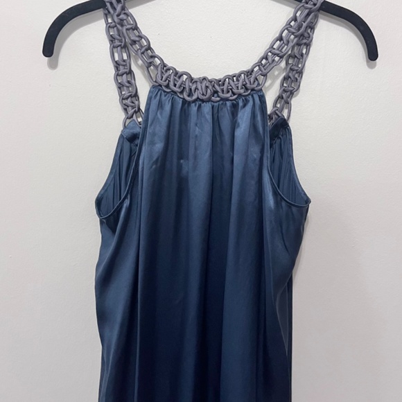 Silky Top with Chain Straps - Picture 2 of 4